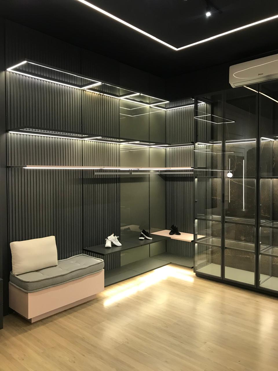 Vestidor moderno con luces led